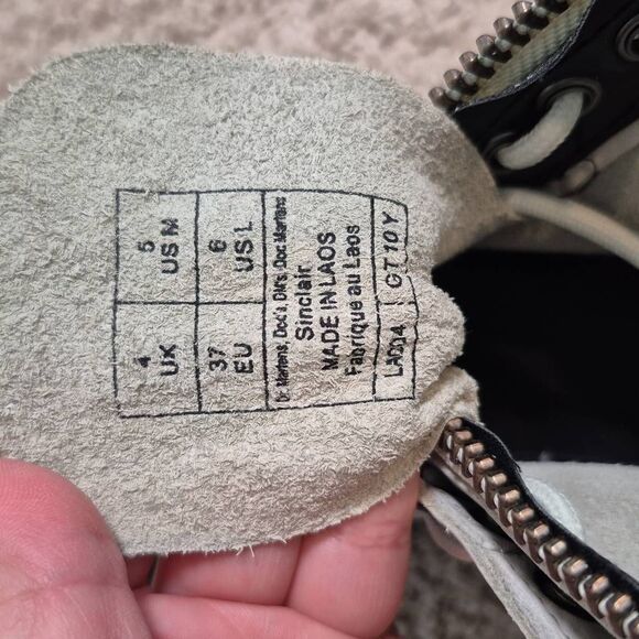 Dr. Martens Sinclair Tumbled Nubuck Platform Mint Boots Size 6 - Picture 5 of 6